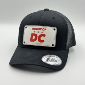 House of DC Sparkling Wine Logo Black Trucker Hat mesh